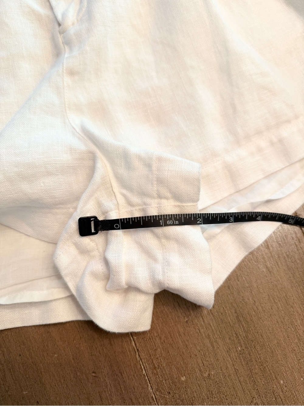 & Other Stories Linen Tailored Shorts White Size 6 - Picture 8 of 8